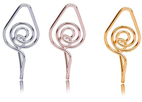 Stfery Nose Ring Faux, Anneau Nez Indien Tricolore Forme de Cône Bijoux Piercing Arcade Mamelon Lèvre Langue Trgus Bouche 1Pcs Homme