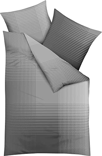 Kaeppel Bettwäsche Master Feinbiber Zinn Größe 1x 135x200 cm + 1x 80x80 cm