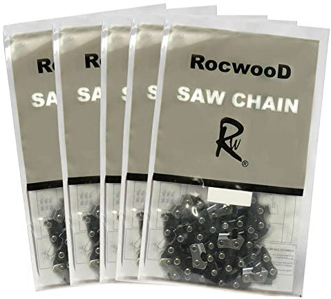 RocwooD Chainsaw Chain for Husqvarna 38 40 40P 41 42 44 45 49 50 51 55 57 13 136 137 140 141 142 154 234 235 238 240 242XP 243 246 254XP/G 257 261 262XP 262XGP 336 338 339 15 .325 .050 1.3 64DL x5