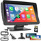 [64G TF Card]Portable Wireless Apple CarPlay Android Auto Screen, Sat Nav with BT 5.0 7 inch CarPlay Car Stereo Screen for Car, Car Audio Receivers GPS Airplay Mirror Link AUX/FM Voice Control