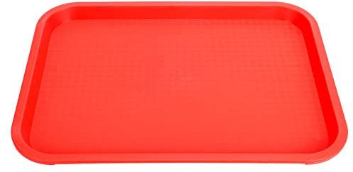 QANYEGN Orange Plateaux Rectangulaires, Orange Plateau De Service En Plastique, Plateau De Restauration Rapide Antidrapant Pour Accueil Htel Restaurants Et Cantines