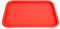 QANYEGN Plateau de Restauration Rapide en Plastique, Plateau de Service rectangulaire antidérapant, Plateau décoratif, Plateau Petit déjeuner et Plateau Repas, Rouge