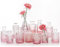 SUPMIND Set di 12 vasi in vetro, piccoli vasi per fiori per centrotavola, vasi rosa alla rinfusa, mini vaso vintage per decorazioni rustiche per matrimoni