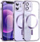DOSNTO Magnetic for iPhone 12 Mini Case with MagSafe [ Integrated Camera Protecion] Translucent Matte Soft Slim Cover, 10FT Military Grade Drop Tested [Anti-Scratch] Wireless Charging, Purple
