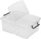 TENLITE Heavy Duty Clear 24L Smart Storemaster Clip-On Folding Lid Stackable Storage Boxes with Carry Handles 50cm x 39.5cm x 19cm (24 Litre)