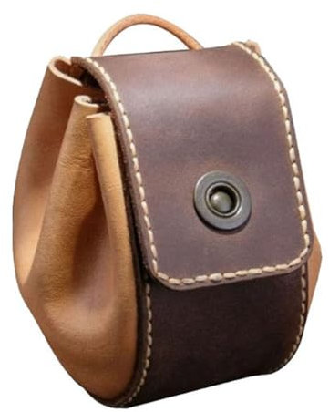 Yurosiay Leder Würfelbeutel Kordelzug Klein Würfeltasche Vintage PU Leder Würfel Tasche Leder Gürteltasche Würfel Tragbare Würfel Aufbewahrungstasche Mittelalterliche Leder Geldbörse Braun