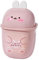 LOVIVER Mignon panier de bureau peut bureau Mini poubelle créative en forme de lapin Mini poubelle avec couvercle rabattable pour bureau salle de bain, Rose