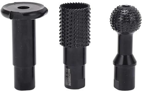 Juego de Fresas Rotativas de 3 Piezas M14 Lima Rotativa Rebabas para Tallar Madera Juego de Rebabas para Carpintería Herramientas de Pulido con Ranuras para Amoladora Angular