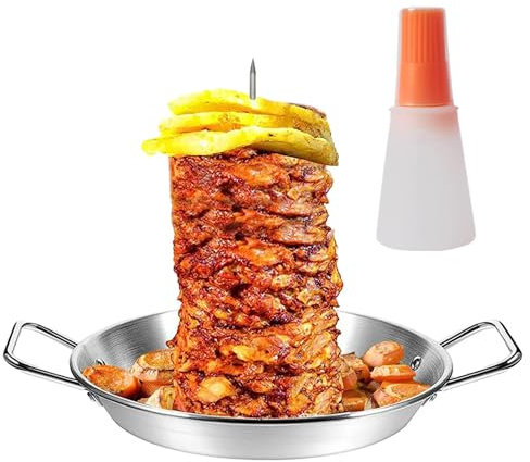 Generic Dönerspieß Edelstahl Vertical Skewer Ofen Kebab Ständer Al Pastor Spieß Ständer BBQ Vertikaler Gyros Spieß Grill Mit Abnehmbaren Spikes, SQP5S1CGKCBXQ5VEUE2M