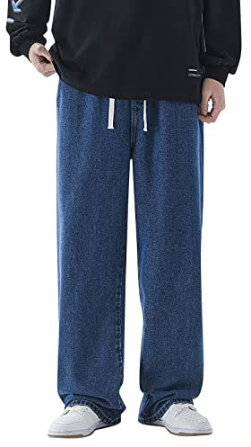 Herren Baggy y2k Hip Hop Jeanshose Streetwear Skateboard Jeans Teenager Jeans Loose Fit Pants Classic Regular Weitem Bein Hosen Denim Hosen Freizeithose
