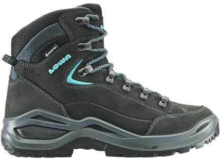 LOWA Stiefel mittel RENEGADE EVO GTX MID Ws asphalt/türkis, 39