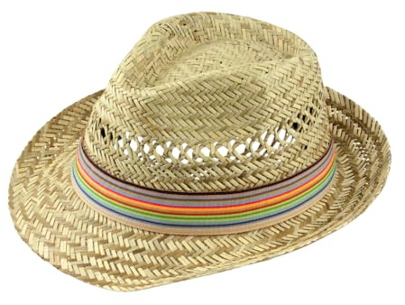 Scheibler Workwear – Strohhut Lukas Kinder – klassischer Kinderhut aus Stroh – Sonnenhut für den Sommer – verfügbar in den Größen 52-54 (Blau)