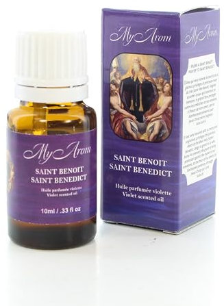 Olio essenziale di San Benedetto, profumo di violetta 10ml - Olio religioso - Culto cristiano in