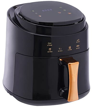 Freidora de aire caliente de 1400 W, freidora de aire con estantería de 8 l, para familias, fiestas, barbacoas, bares, postres