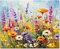 Gutluz CD169 Kit de peinture par numéros, pour adultes, motif fleurs, avec toile et pinceaux, 40 x 50 cm, cadeau