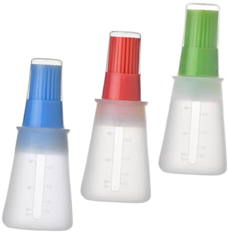 COLLBATH Ölpinselflasche 3er-set Grill-ölspender-pinsel Silikon Hitzebeständig Küchen-ölspender Zum Kochen