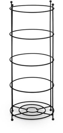 SelectTraders Free Standing Toilet Roll Holder – Black | Stylish and Durable Bathroom Storage for Toilet Paper | Modern Chrome Base