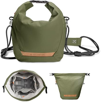 K&F Concept Kameratasche, Modische Umhängetasche, Tragbare Leichte Camera Bag, Geeignet für Kleine Liner Bag mit Spiegellose Kamera (Grün)