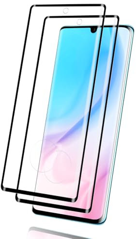 Carantee 2 Pièces Verre Trempé pour Huawei P30 Pro, HD Haute Sensibilité Film Protection écran pour Huawei P30 Pro, Ultra Résistant Dureté 9H vitre protection, 3D VT Sans Bulles Protection D'écran