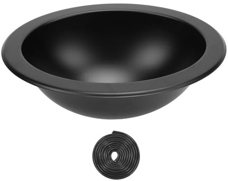 lave-caravan lvifloae lavabo rond à lavabo à lavabo à lavabo avec une sortie de 40 mm adaptée à la caravane de bateaux RV 340 x 270 x 120 mm adapté aux yachts et aux camionnettes
