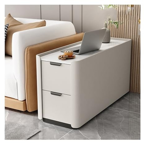 WFchenj222-6 Beistelltisch fürs Sofa Bodensofa Sideboard Light Luxury Premium Sense Massivholz Superschmaler Kleiner Ordner Seitenschrank Beistelltisch Schrank Nachttisch(B)