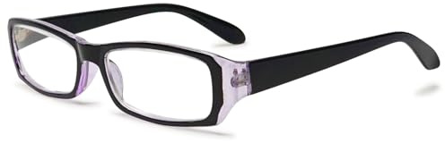 VEVESMUNDO Rechteckig Lesebrille Leicht Lesehilfe Damen Herren Weitsichtigkeit Brillen mit Dioptrien +1.0 1.5 2.0 2.5 3.0 3.5 4.0 4.5 5.0 5.5 6.0 6.5 7.0 7.5 8.0
