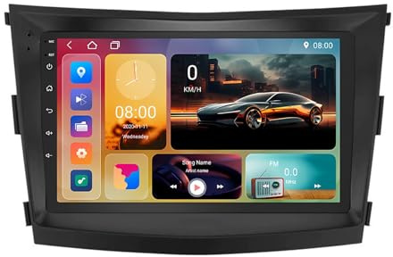 9 Pollici Doppio Din Android 15 Autoradio per SsangYong Tivoli 2015-2019 con CarPlay Telecamera Posteriore Comandi al volante Bluetooth GPS FM Radio WIFI(A1 1G+32G)