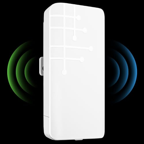 MEETOWN WLAN Repeater Outdoor, 300Mbit/s WLAN Repeat Outdoor Wetterfester IP65, WiFi Repeater Garden mit LAN-Anschluss, Repeater/AP/Router Modus, Kompatibel mit 99% der Modelle