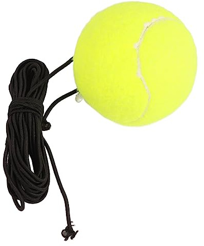 Mimdixy Tennis Training Ball with String,Rubber Single Elastic Rope Tennis Trainer Rebound Ball Portable Training Tool with Rope for Basketball Courts