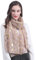Lina & Lily Damen Schal mit Federmuster Metallic (Beige-Gold)