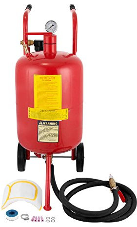 SucceBuy Appareil De Sablage Sable Mobile Sablage 40L Sableuse Mobile Sableuse Portable Avec Tube De 2.5m Sableuse Electrique (40L)