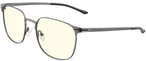 Gunnar Optiks JWL-07501 Jewel Computer Glasses - Block Blue Light, Anti-Glare, Minimize Digital Eye Strain, Maroon/Amber
