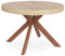 Menzzo Table à Manger Ronde Extensible Avec Pied Central en Métal | Salle à Manger ou Cuisine | Bois, Métal | Myriade | Diamètre 110 cm x H75 cm, Dépliée: L110 x P160-210-260 x H75