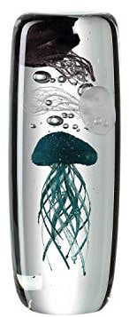 LEONARDO HOME 018685 Objekt OCEANO 19 cm blau Qualle, Glas, 1 Stück (1er Pack)