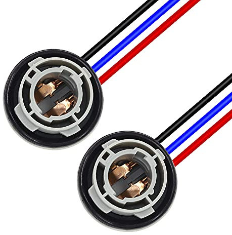 Biqing 2PCS 1157 Douille d'ampoule BAY15D P21/5W Ampoules LED Support de douille Clignotants Arrêt arrière Queue de frein arrière Base Harnais Plugs Connecteurs