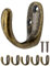Fuxxer Lot de 5 crochets ovales en fer laiton bronze antique