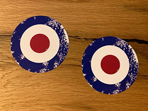 #735 / 2X Japan Aufkleber 8,5 cm blau Vespa Sticker Roller Retro Racing Look Vintage Oldtimer GTS 50 80 125 150 Scooter