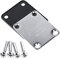 geneic Plaque de manche et vis pour guitare électrique Stratocaster Tele S T TL – Chrome ou noir