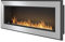 Chimenea de bioetanol empotrable de pared con cristal protector incluido marco de biochimenea de acero inoxidable (inoxidable, 120 cm)