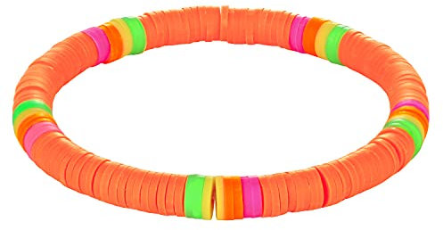 KELITCH Neue Heishi Perlen Armbänder BOHO Multi Color Stretch Armbänder Schöne Strand Armreifen Schmuck Für Frauen (Orange 6M)