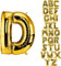 DekoRex Folienballon Gold 82cm Luftballon Geburtstag Hochzeit Deko (Buchstabe D)