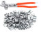 Pesi per equilibratura ruote pneumatici, 100 pezzi 10 g/0,35 once Clip su gancio Bilanciamento peso ruota Riparazione automatica pneumatici in stile P con pinze di bilanciamento