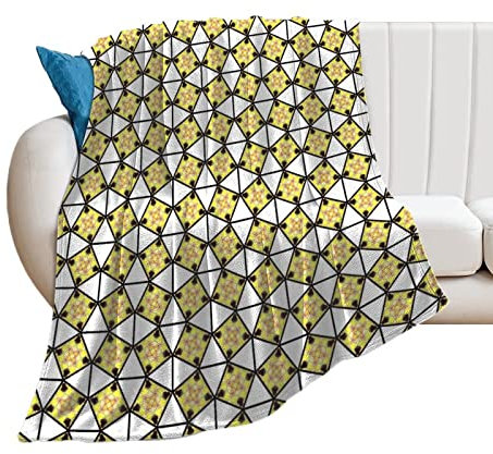 Dekorative extra weiche Flanell-Überwurfdecke leichte Lange Mikrofaserdecke für Schlafsofa, bunt kaleidoskopische