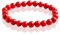 AURSTORE Bracelet Pierre Naturelle 8mm, Bracelet perle, Pierre Précieuse pour homme et femme (Howlite Rouge 12)