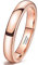 Zakk Ringe Damen Herren Wolfram Rosegold Vorsteckring Schmal Schlicht Poliert Verlobungsringe Eheringe Trauringe 2mm 4mm 6mm (4mm,62 (19.7))