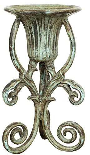 Biscottini Cache-pot en fonte 42 x 23 cm | Cache-pot décoratif pour intérieur et extérieur | Pot pour fleurs élégant et résistant