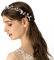 Braut Stirnband Haarschmuck Hochzeit Braut Stirnband Braut Kopfschmuck Vintage Perle Haarkranz mit Blatt Gold Braut Haarband Kristall Blinkender Braut Haarschmuck Handgefertigtes Braut Stirnband
