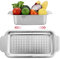 Over the Sink Colander Expandable Stainless Steel Strainer Basket for Kitchen Sink Rinse Veggies and Fruits,Drain Pasta and Small Dishes (Large)
