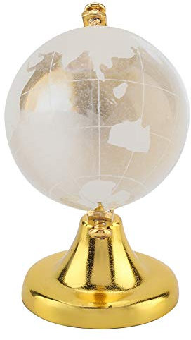 weltkugel gold,Ass World Globe,World Globe Weihnachts Verzierung, Glas Erde Globus, Versand Büro Schreibtisch Dekor, Globus Rund Erde Globus Weltkarte Krllglas Kugel Kugel Kugel Heim Büro (Gold)