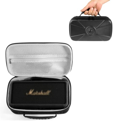 Growalleter Hartschalenkoffer, kompatibel mit Marshall Middleton kabellosem, tragbarem Lautsprecher, Middleton-Lautsprecher, Reise-Tragetasche (schwarz)